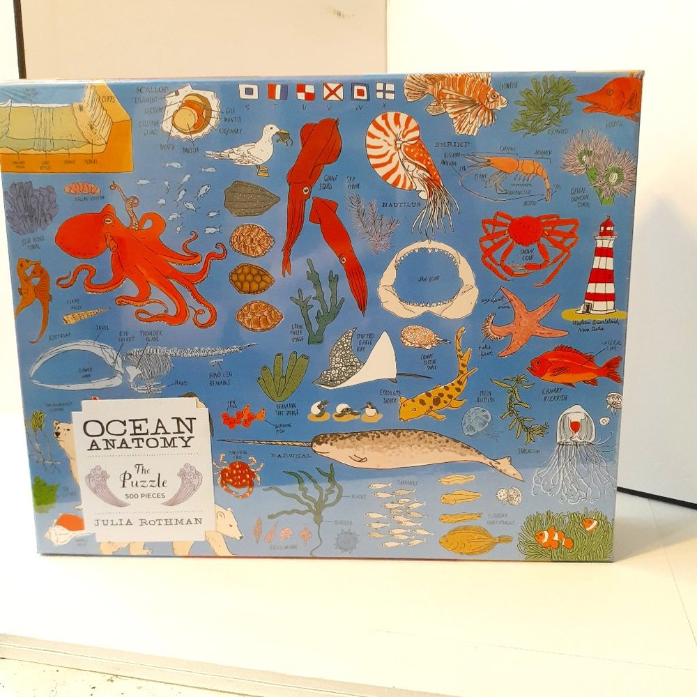 Julia Rothman 500 piece puzzle OCEAN ANATOMY brand new in sealed box